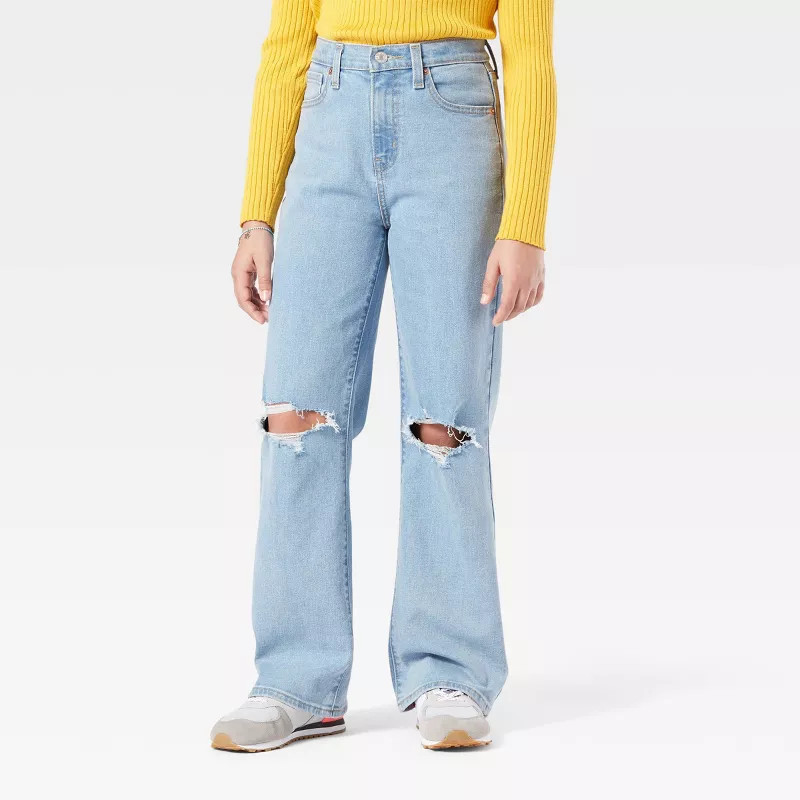 DENIZEN® from Levi's® Girls' High-Rise Loose Wide Leg Jeans | Target