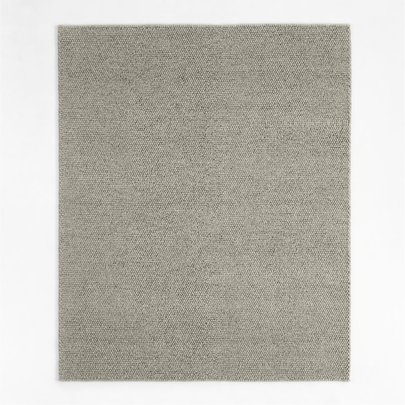 Orly Wool Blend Textured Grey Area Rug 6'x9' | Crate & Barrel | Crate & Barrel