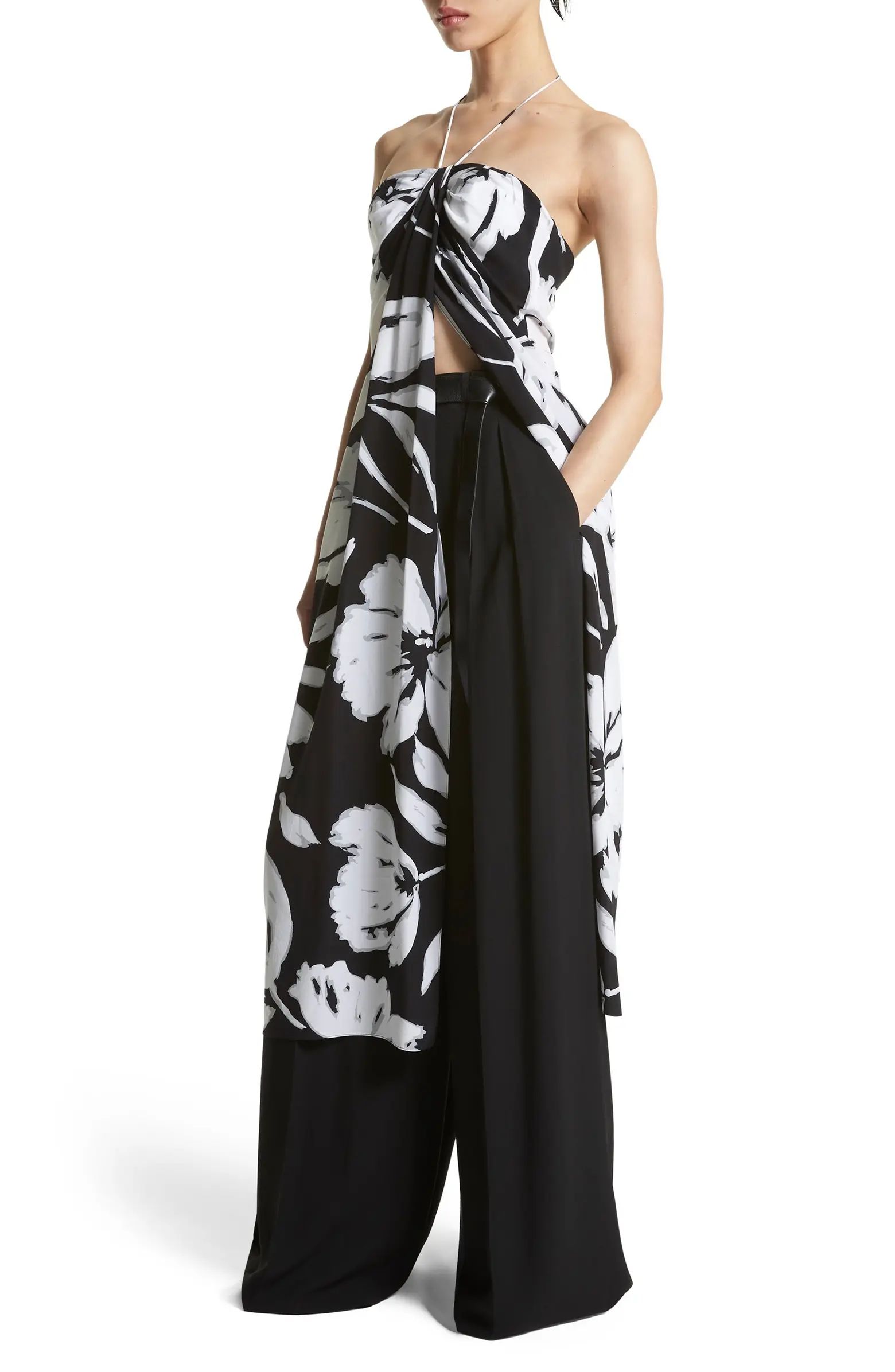 Michael Kors Collection Brushstroke Print Silk Crepe de Chine Dress | Nordstrom | Nordstrom