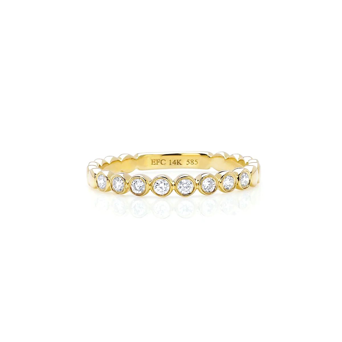 Diamond Bezel Stack Ring | EF Collection