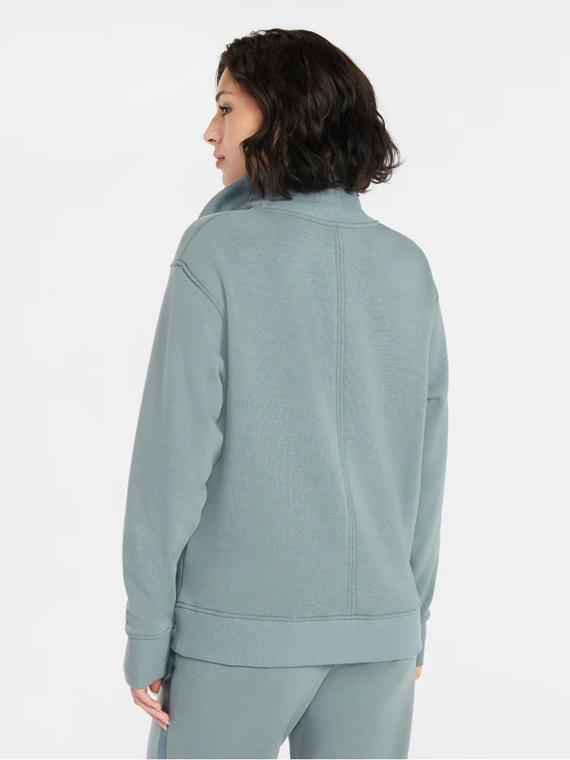 Avia Women's and Women's Plus Fleece Quarter Zip Pullover, Sizes XS-4X | Walmart (US)