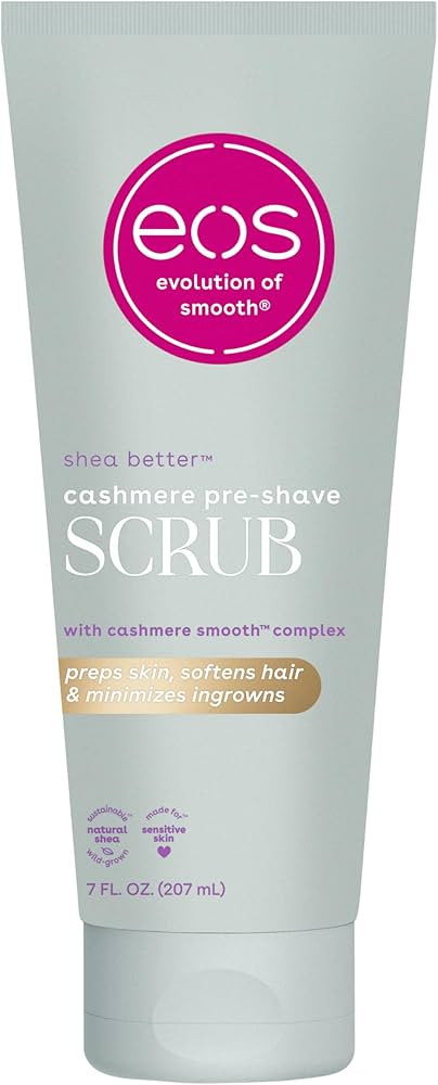 eos Cashmere Skin Collection Pre-Shave Scrub- Vanilla Cashmere Scented, Body Scrub, 7 fl oz | Amazon (US)