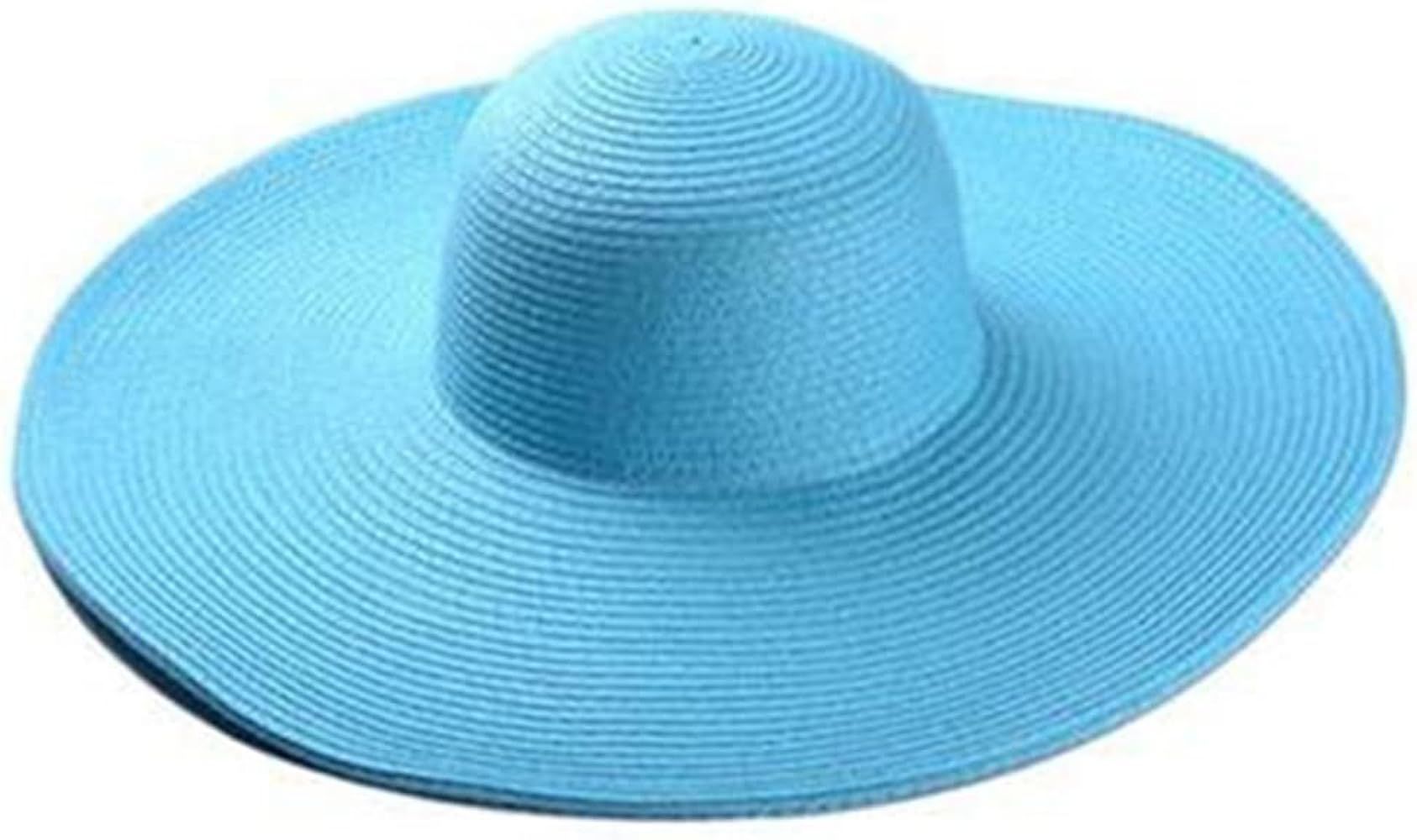 Summer Simple Retro Straw Woven Sun Hat Pure Colour Foldable Big Eave Sunshaded Beach Hat | Amazon (US)