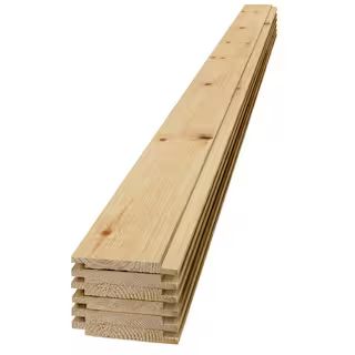 UFP-Edge 1 in. x 6 in. x 8 ft. Barn Wood Natural Pine Shiplap Board (6-Pack) 311593 - The Home De... | The Home Depot