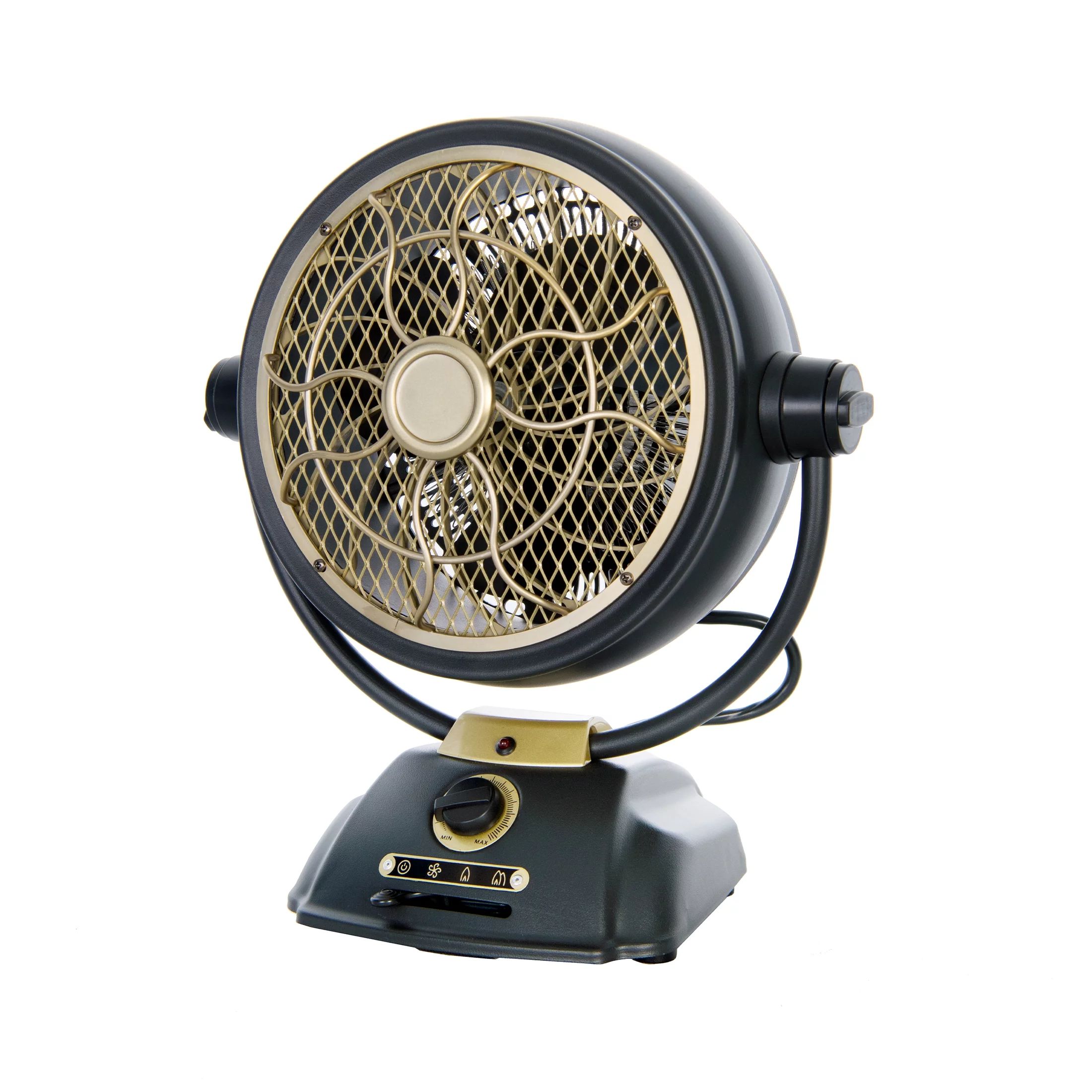 Better Homes & Gardens Retro Tabletop Heater Black & Brass Finish - Walmart.com | Walmart (US)