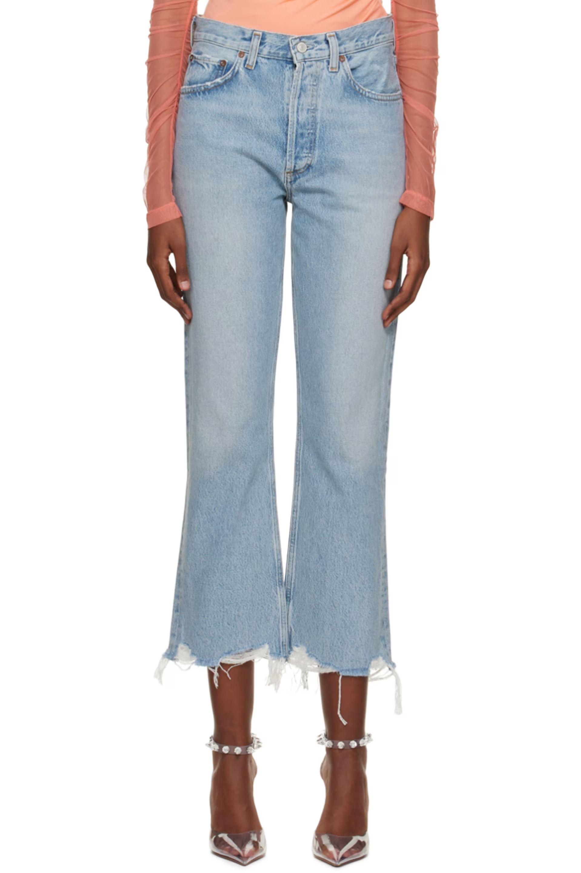 AGOLDE - Blue Relaxed Boot Jeans | SSENSE