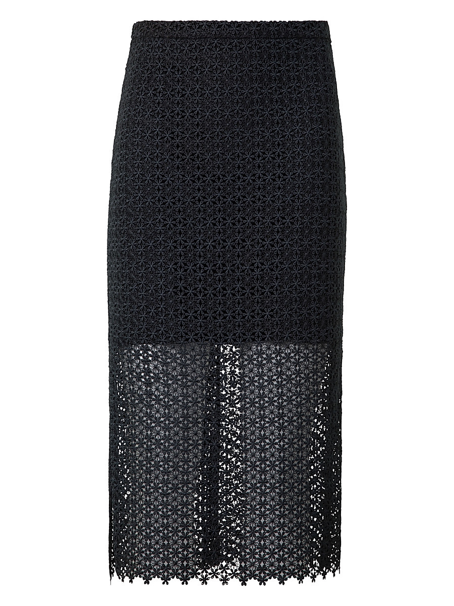 Women's Daisy Guipure Pencil Skirt - Black - Size 2 | Saks Fifth Avenue