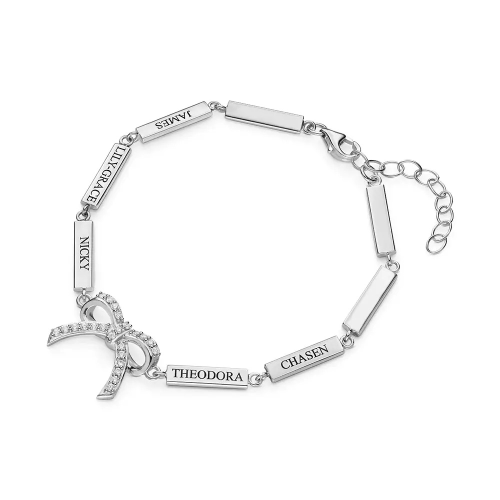 Tied With A Bow Bracelet in Silver | Theo Grace