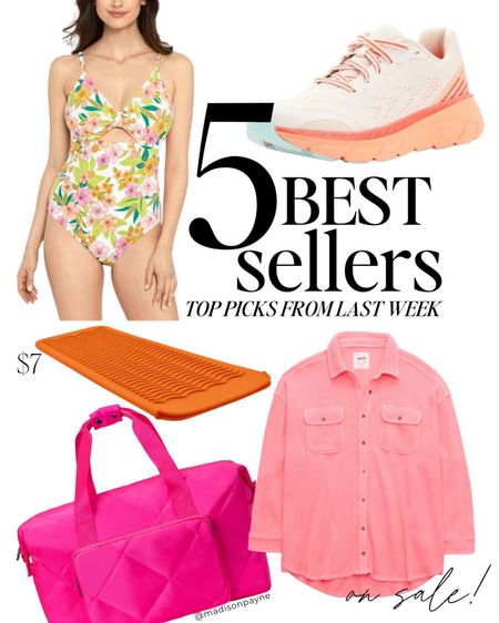 Last Week’s Best Sellers 🥰 include a floral one piece swimsuit, a pair of sneakers, a hot tools pouch, a weekend bag, and an Aerie cover-up 
Madison Payne, Best Sellers

#LTKunder50 #LTKSeasonal #LTKstyletip