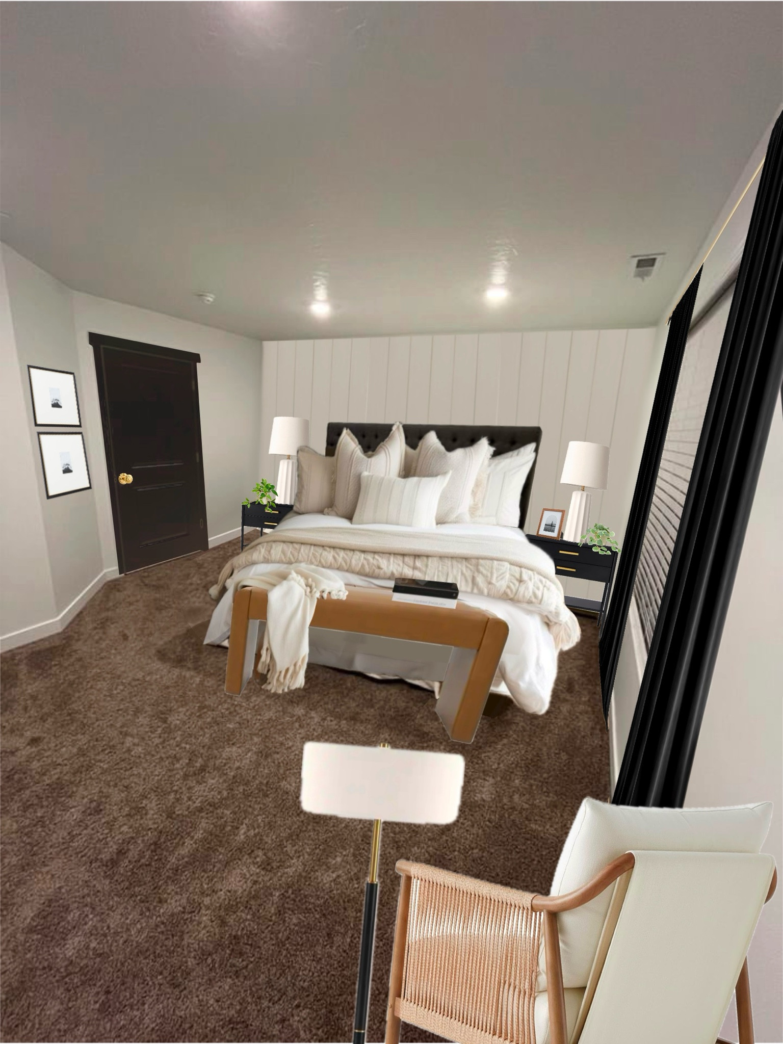 Love this neutral black and white moody bedroom 🖤✨

#LTKFindsUnder50 #LTKHome #LTKFindsUnder100