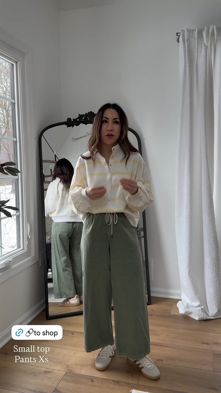 Pants XS. Sweatshirt small. Sneaker size down. Target style.

#LTKOver40 #LTKPetite