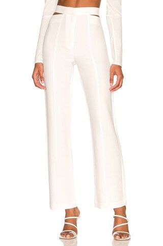 Bardot Kylie Cut Out Pant in Ivory from Revolve.com | Revolve Clothing (Global)