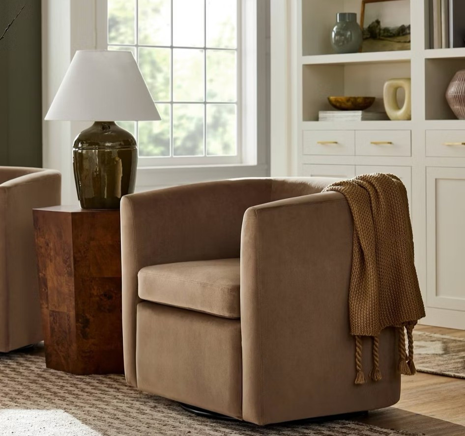 Target- Thteshold. - McGee & Co. accent swivel chaire on sale 🤎 love this brown

#LTKHome #LTKSaleAlert