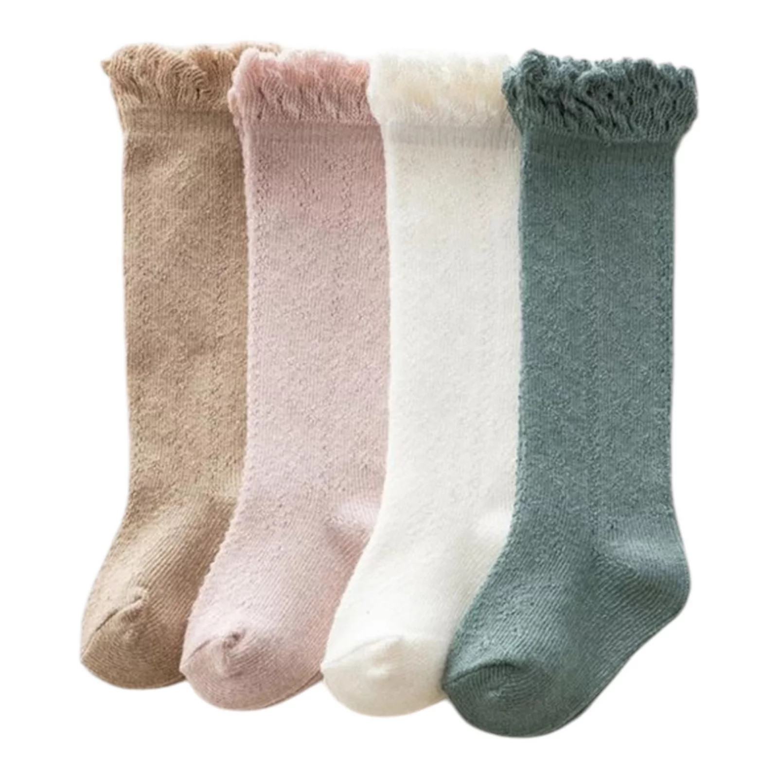Baby Toddler Girls 4 Pack of Eyelet Knee High Socks | Kohl's