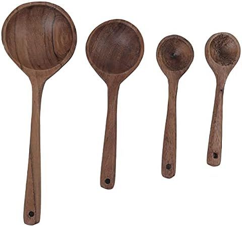 Measuring Spoon Set of 4 - Spoons Wood Measuring Tea Coffee Spoons for Kitchen Baking Cooking Ute... | Amazon (US)