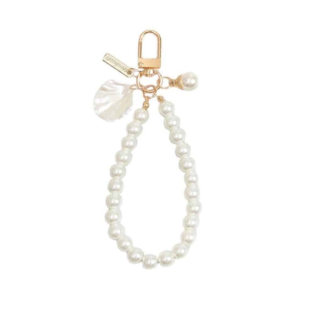 White Mobile Lanyard Universal Phone Chain，Pearl Beaded Lanyard Wrist Strap Anti Lost Phone Cha... | Amazon (US)