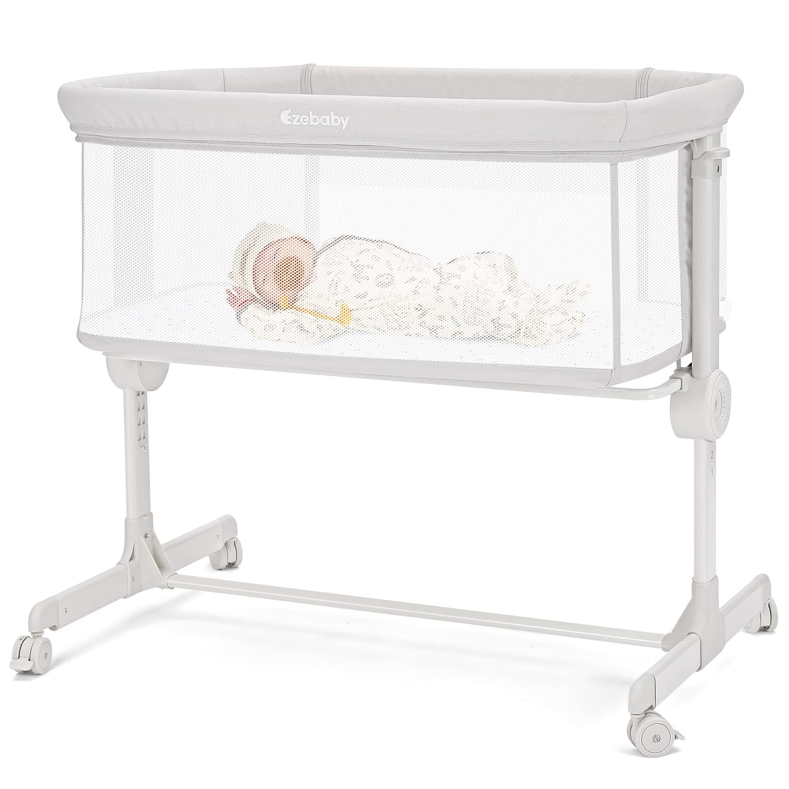 Ezebaby Baby Bassinet with Wheels, Bedside Bassinet Co Sleeper Crib for Newborn Baby Infants with... | Amazon (US)