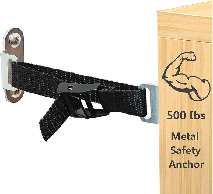 Furniture Anchors for Baby Proofing(2 Sets),Anti Tip Furniture Anchors,Furniture Wall Anchor,Adju... | Amazon (US)