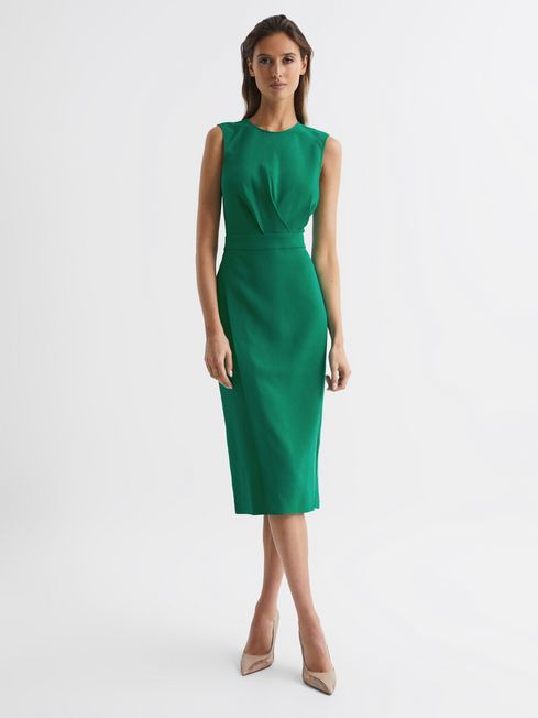 Reiss Green Layla Sleeveless Bodycon Dress | Reiss US