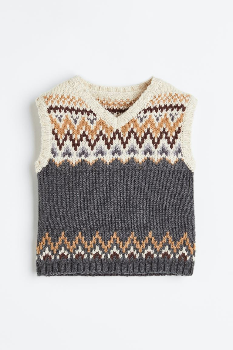 Jacquard-knit Sweater Vest | H&M (US + CA)