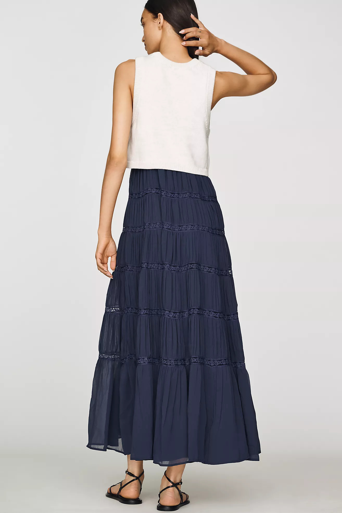 By Anthropologie Twofer Tiered Sleeveless Dress | Anthropologie (US)