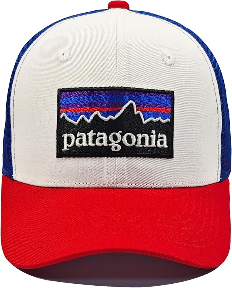 P6 Trucker Hat for Men Women,Boys and Girls Cool Trucker Hats 6-Panels, Grey/Black/White-Red | Amazon (US)