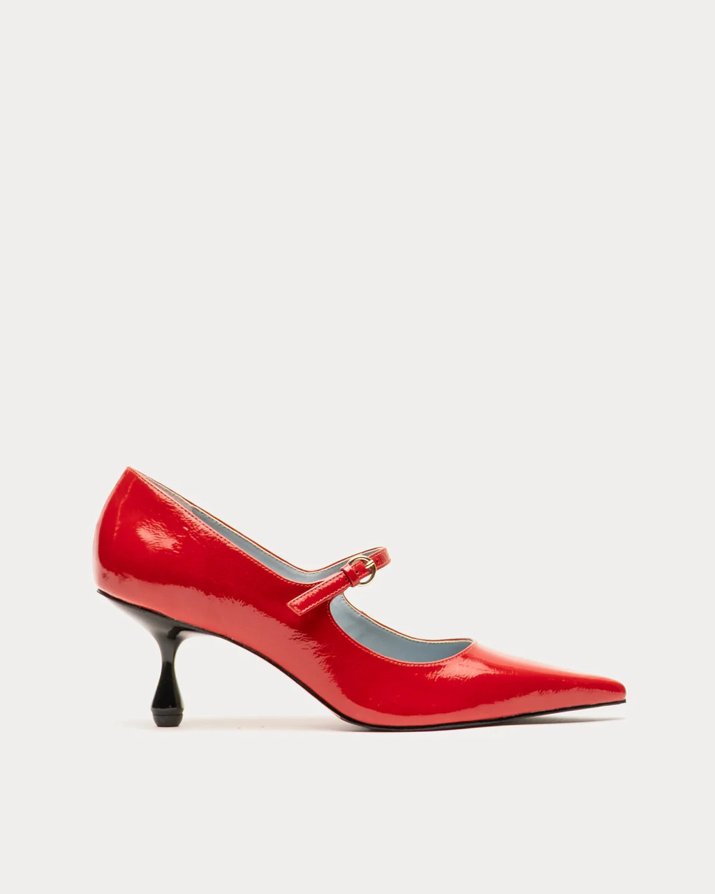 Naomi Pump - Crinkled Leather Red | Frances Valentine