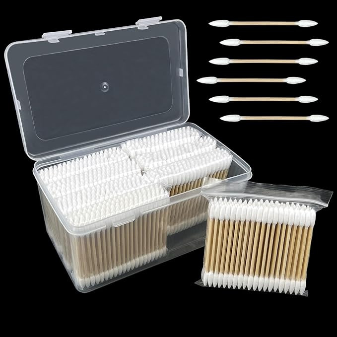 800 Pcs Pointed Cotton Swabs, Double Precision Tips Cotton Swabs In A Storage Container, Ideal Fo... | Amazon (US)