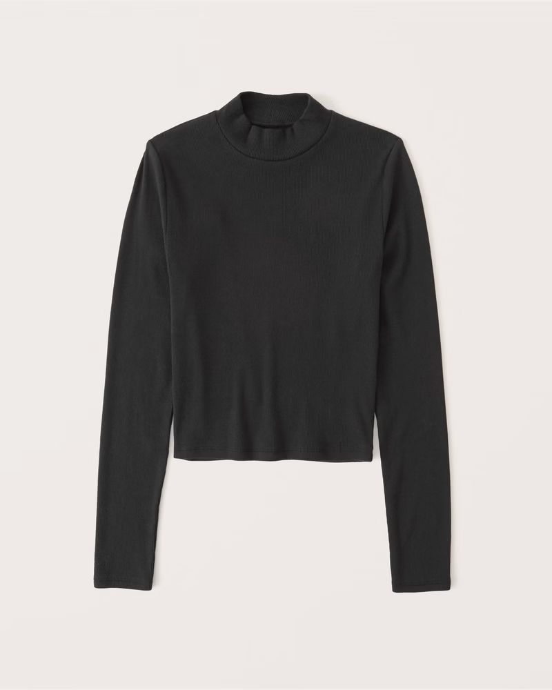 Ribbed Mockneck Top | Abercrombie & Fitch (US)