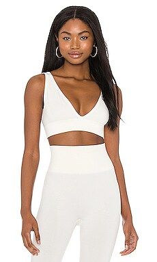 WeWoreWhat V Neck Bra Top in Off White from Revolve.com | Revolve Clothing (Global)