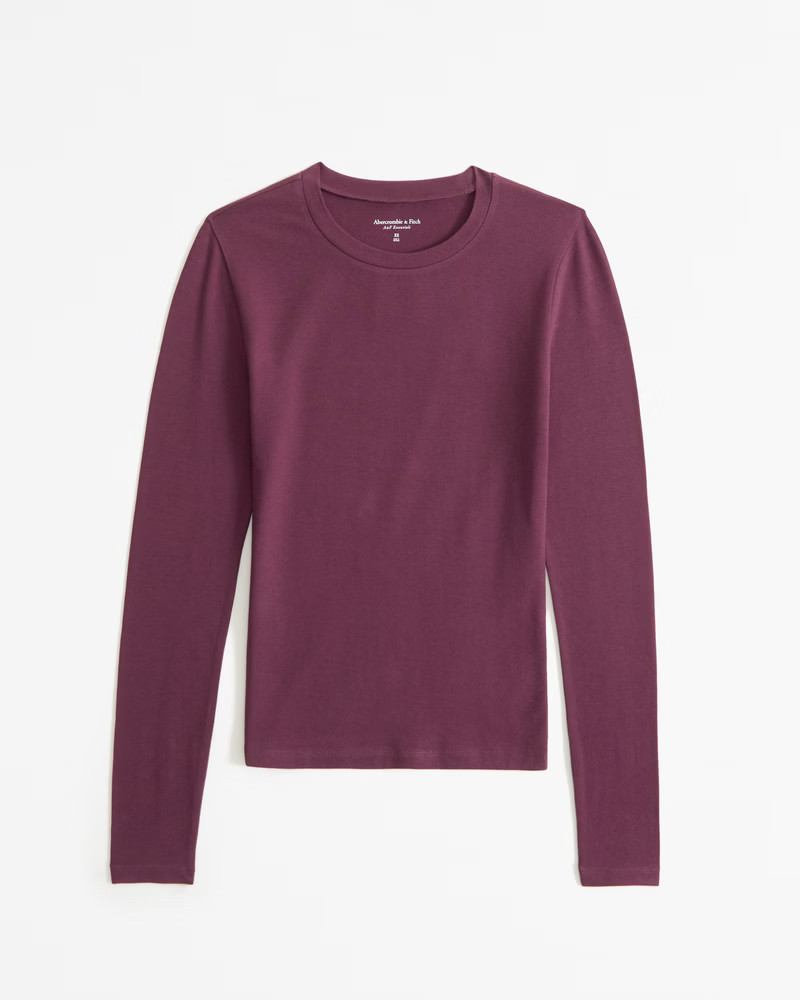 Essential Long-Sleeve Tuckable Baby Tee | Abercrombie & Fitch (US)