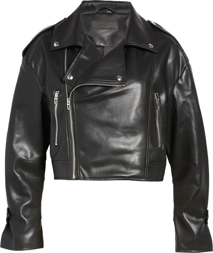 BLANKNYC Drop Shoulder Faux Leather Crop Jacket | Nordstrom | Nordstrom