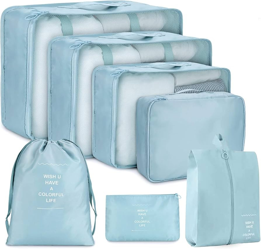 7 Set Packing Cubes for Suitcases,Luggage Organizer Bags,Packing Cubes for Carry On Suitcase,Trav... | Amazon (US)