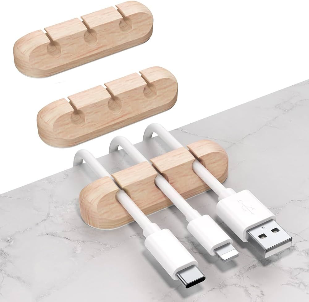 SOULWIT Cable Holder Clips, 3-Pack Cable Management Cord Organizer Clips Self Adhesive for Deskto... | Amazon (US)