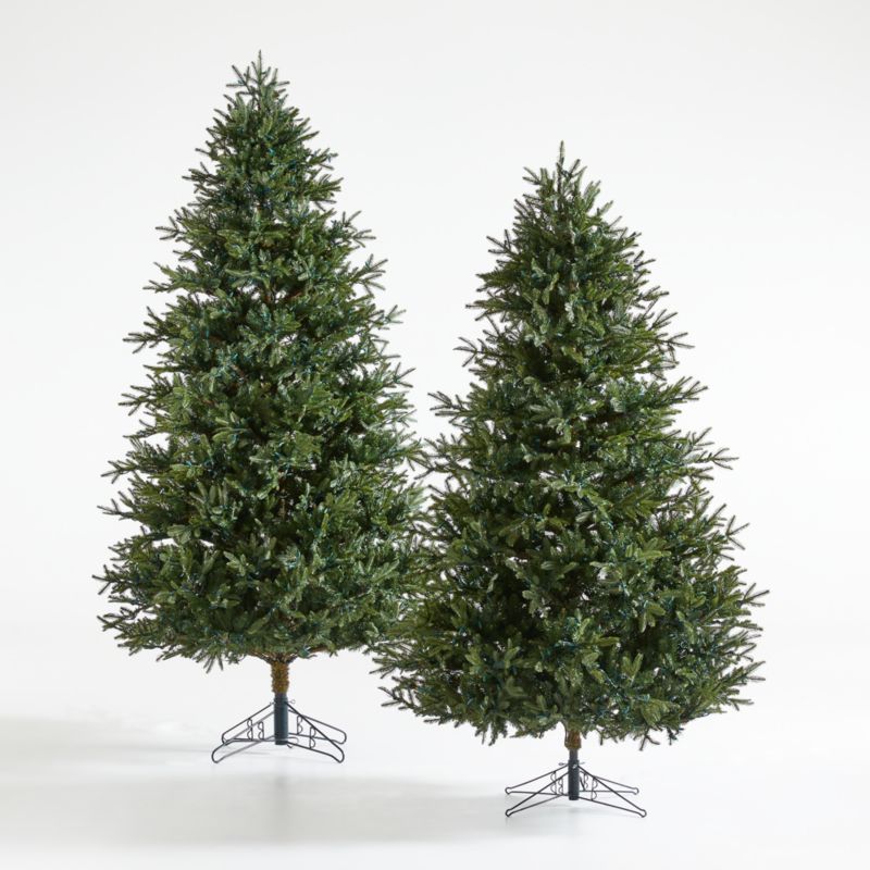 Faux Alaskan Spruce Pre-Lit LED Christmas Trees with Multi-Color Lights | Crate and Barrel | Crate & Barrel