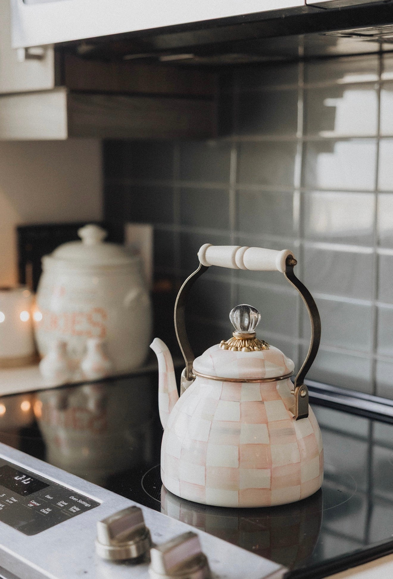 I have a serious love for McKenzie Childs and anything in the Rosy Check print, and this tea kettle proves why. It is beautiful enough to leave on the stove and tough enough to use every single day. This McKenzie Childs tea kettle heats quickly, pours smoothly, and holds up to real life use without losing its charm. The Rosy Check pattern adds that cozy collected look I want in my kitchen while still being a true workhorse in my home. If you love functional kitchen decor, classic enamelware, and a tea kettle that blends style with daily performance, this one delivers every time.

#LTKHome #LTKValentine #LTKmorningroutine