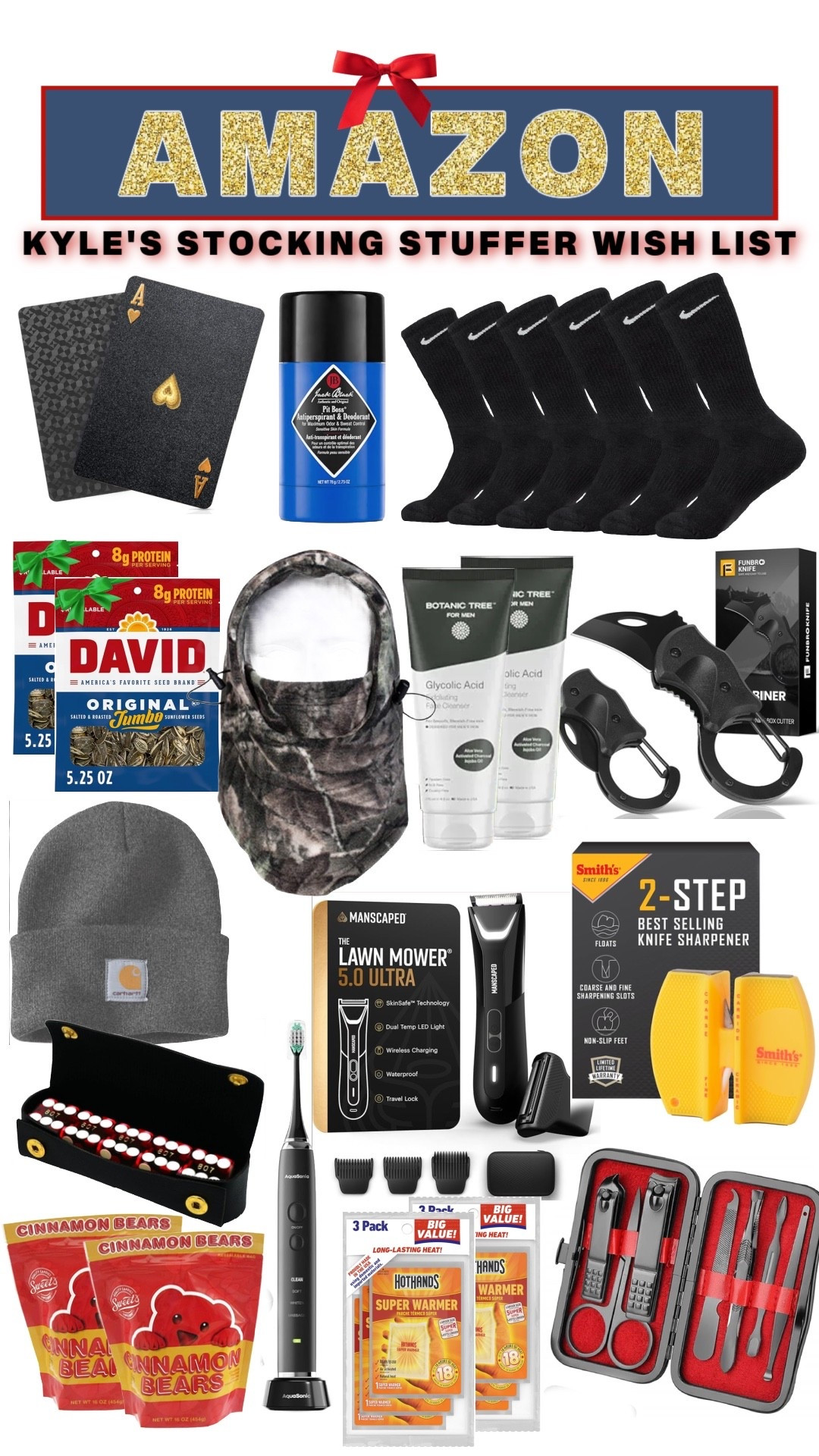 Kyle’s stocking stuffer wish list! 

#LTKGiftGuide #LTKCyberWeek #LTKHoliday