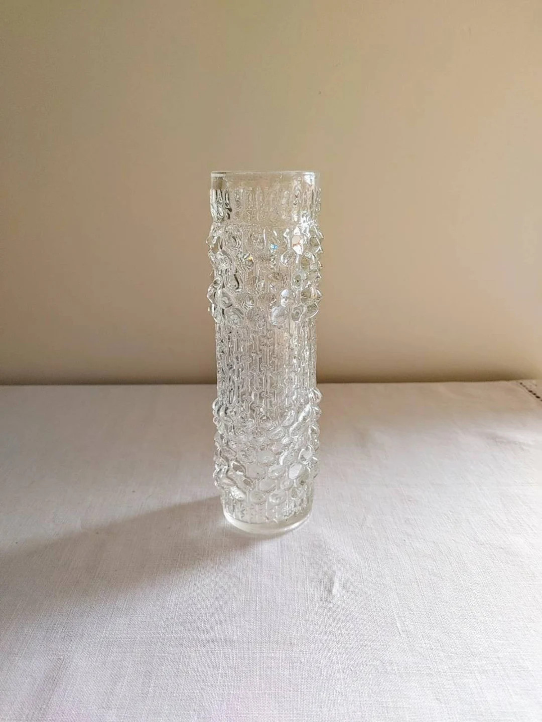 Sklo Union Clear Candle Wax Drip 7 Glass Vase by - Etsy | Etsy (US)