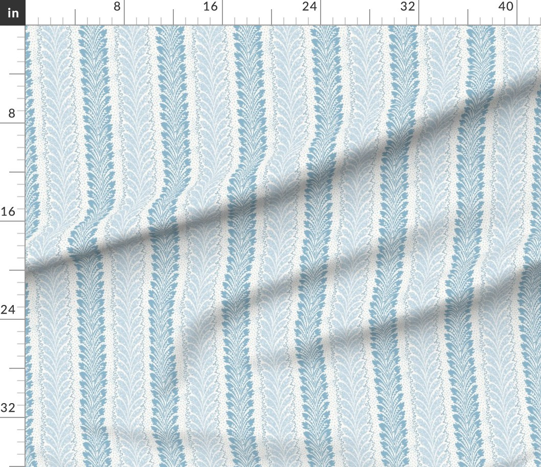 British Feather Reverse light blue and light blue Fabric | Spoonflower | Spoonflower