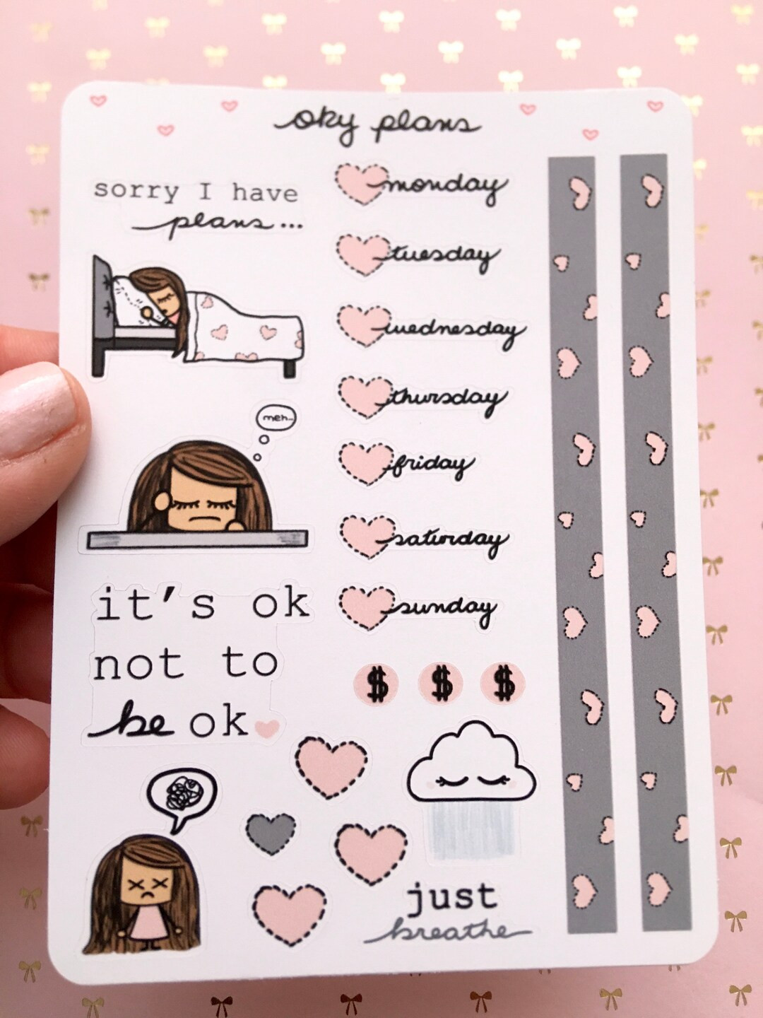 It's Ok Not to Be Ok Weekly Stickers - Etsy | Etsy (US)