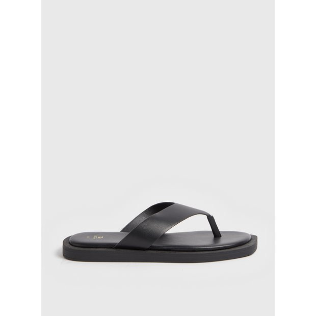 Buy Black Toe Post Sandals  7 | Sandals | Tu | Tu Clothing