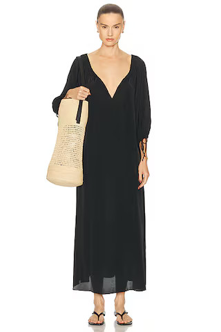 By Malene Birger Lily Dress in Black | FWRD | FWRD 