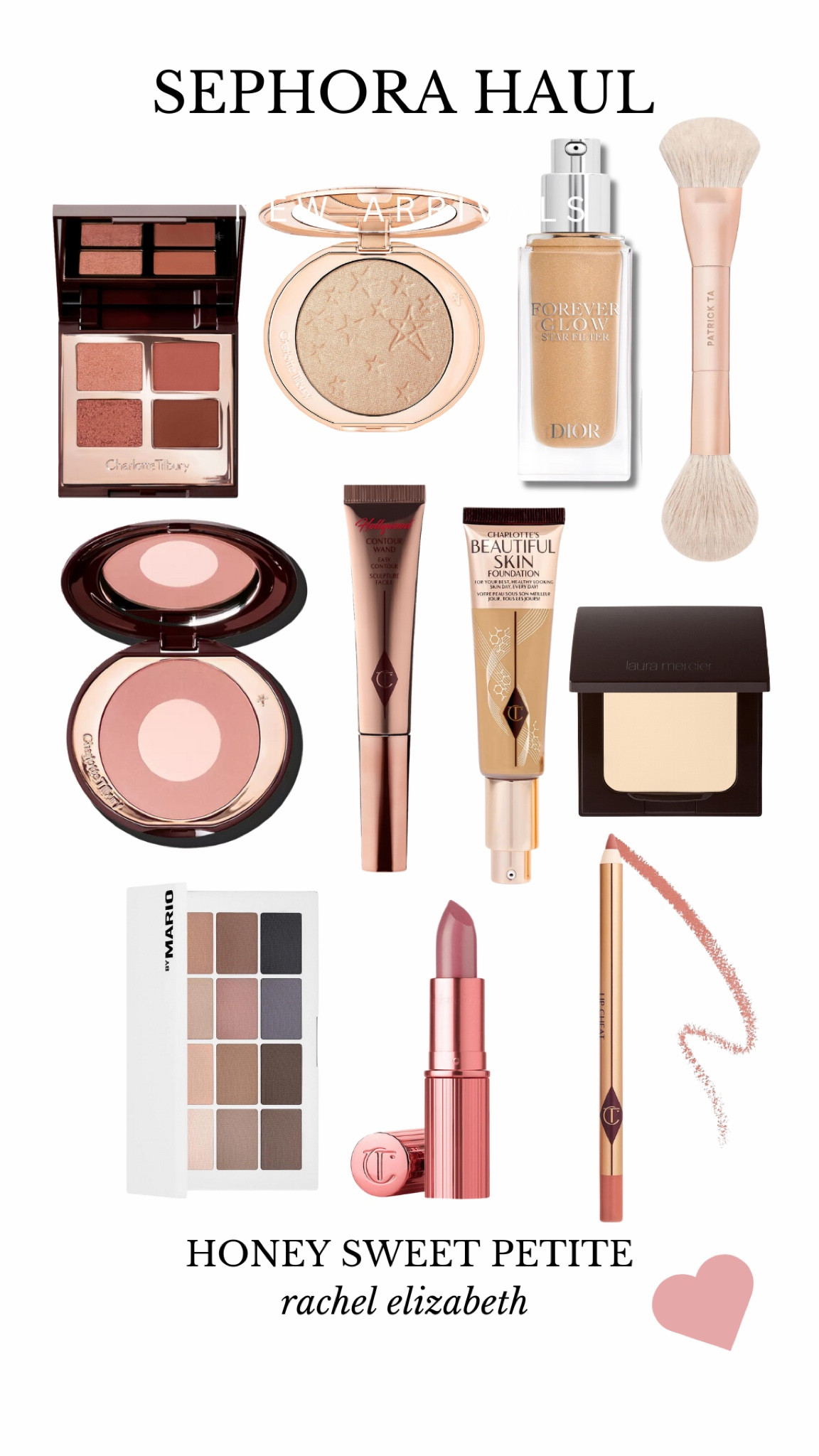 Sephora haul! 

Foundation shade 7 neutral 
Blush shade pillow talk original Contour wand shade fair/medium Lipstick shade icon baby 
Lip liner shade icon baby Highlighter shade champagne flow Eyeshadow palette shade pillow talk dreams

Beauty 
Makeup 
Sephora haul 

#LTKsalealert #LTKbeauty #LTKxSephora