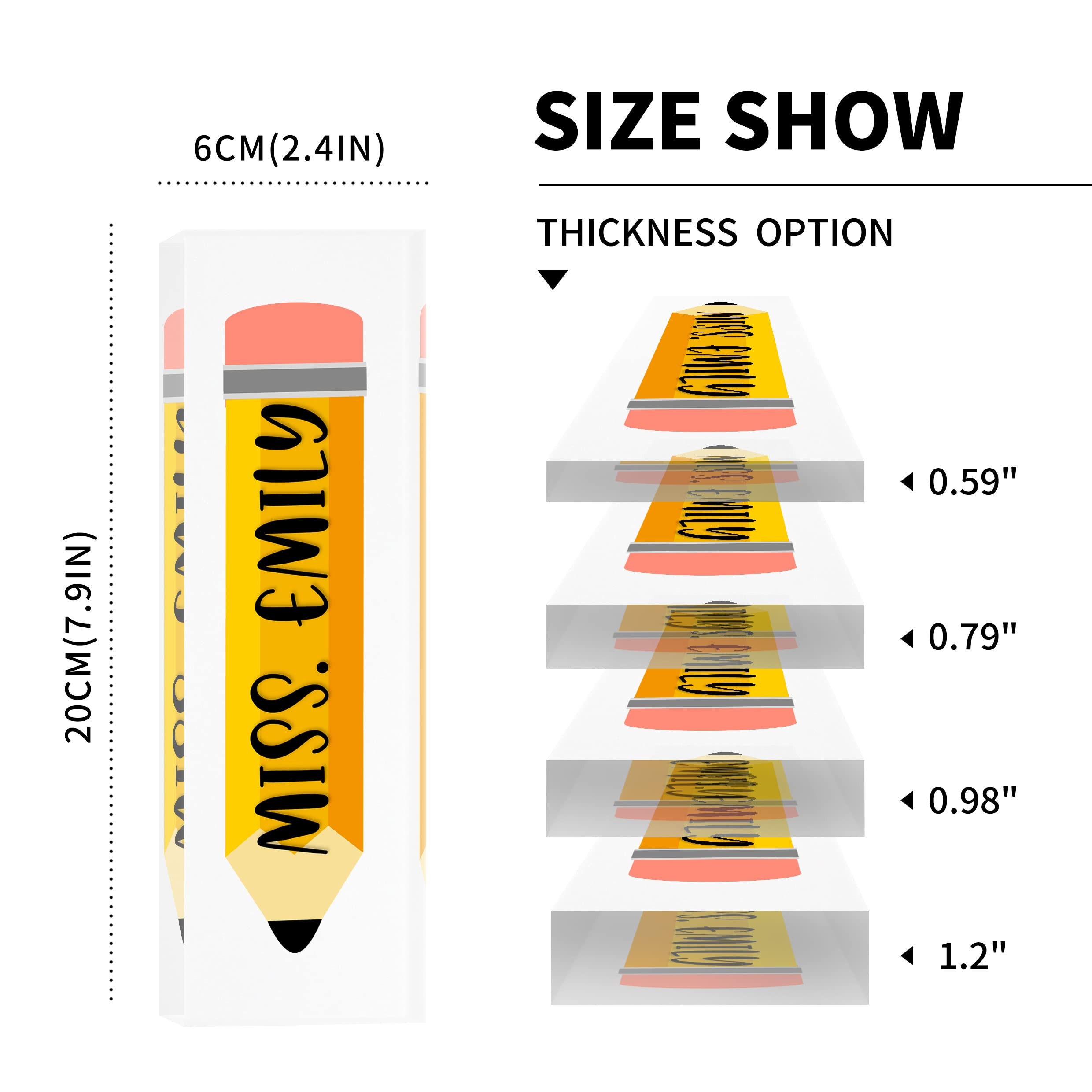 Gowelly Office Teacher Acrylic Name Plate For Desk |Desk Name Plate Personalized| Custom Coworker... | Amazon (US)