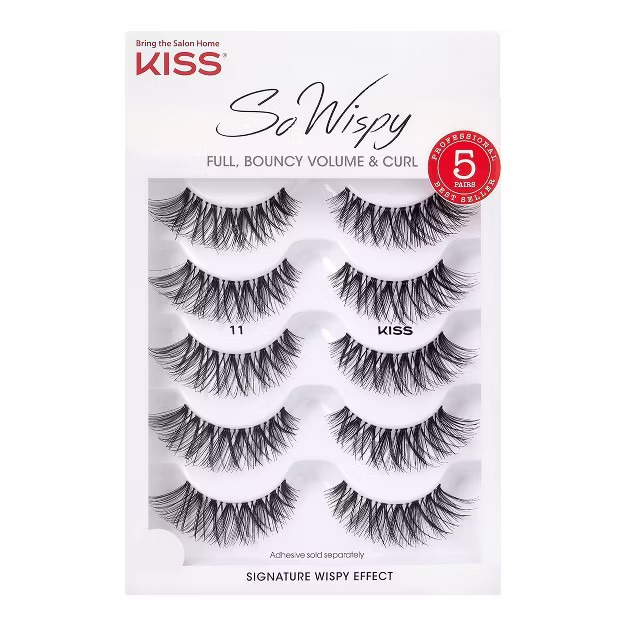 Kiss So Wispy False Eyelashes - Multipack #11 - 5 Pairs | Target