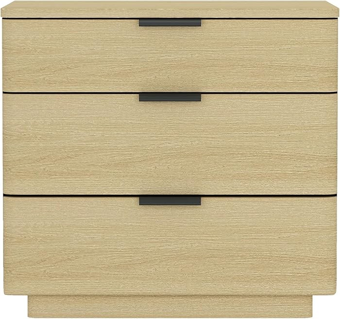 Manhattan Comfort Payton Modern Night Stand, 3-Drawer Nightstand with Elegant Metal Handles, Pede... | Amazon (CA)