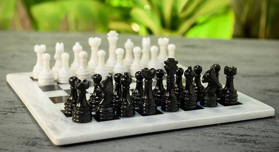 16" Premium Marble Chess Set (Multiple Colors) | Large Size Luxury Marble Chess Set with Elegant ... | Etsy (US)