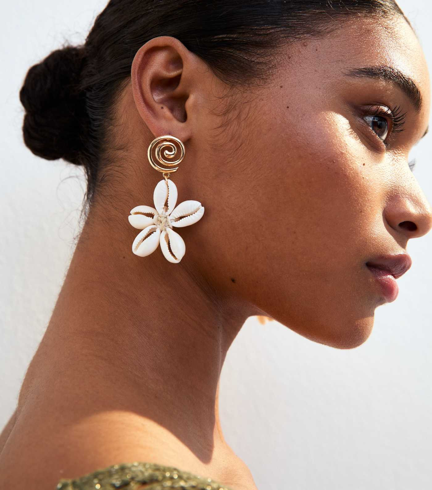 Cream Shell Drop Earrings | New Look | New Look (UK)