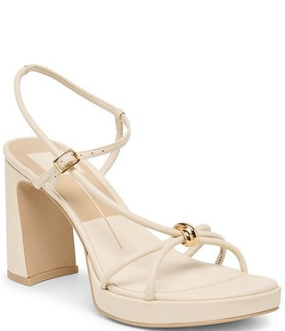 Dolce Vita Odete Leather Metal Detail Sling Back Block Heel Dress Sandals | Dillard's | Dillard's