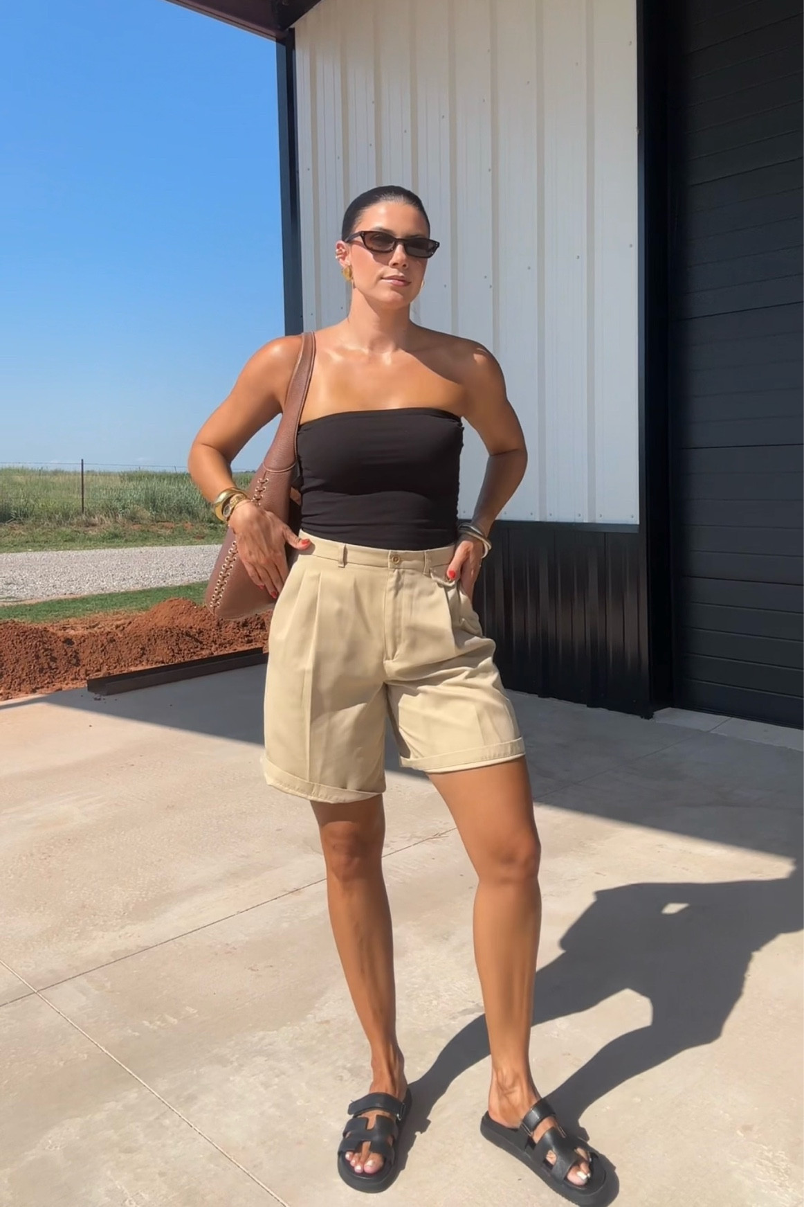 Sandals are Steve Madden! Size up .5!
Wearing a medium in tube top!
Handbag, earrings and shorts thrifted 


#LTKstyletip #LTKsalealert #LTKfindsunder50